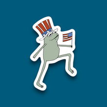 Load image into Gallery viewer, Patriotic Frog Sticker
