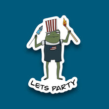 Load image into Gallery viewer, Let’s Party Frog Sticker
