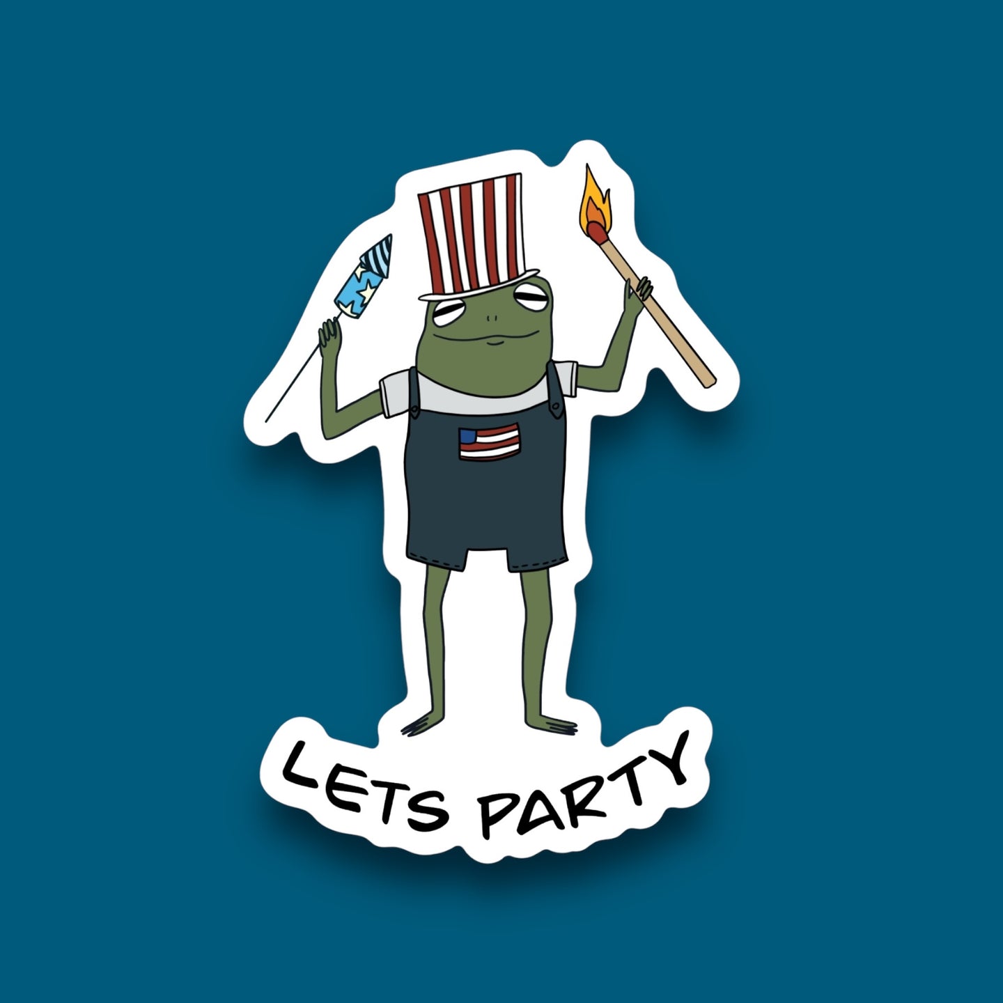 Let’s Party Frog Sticker