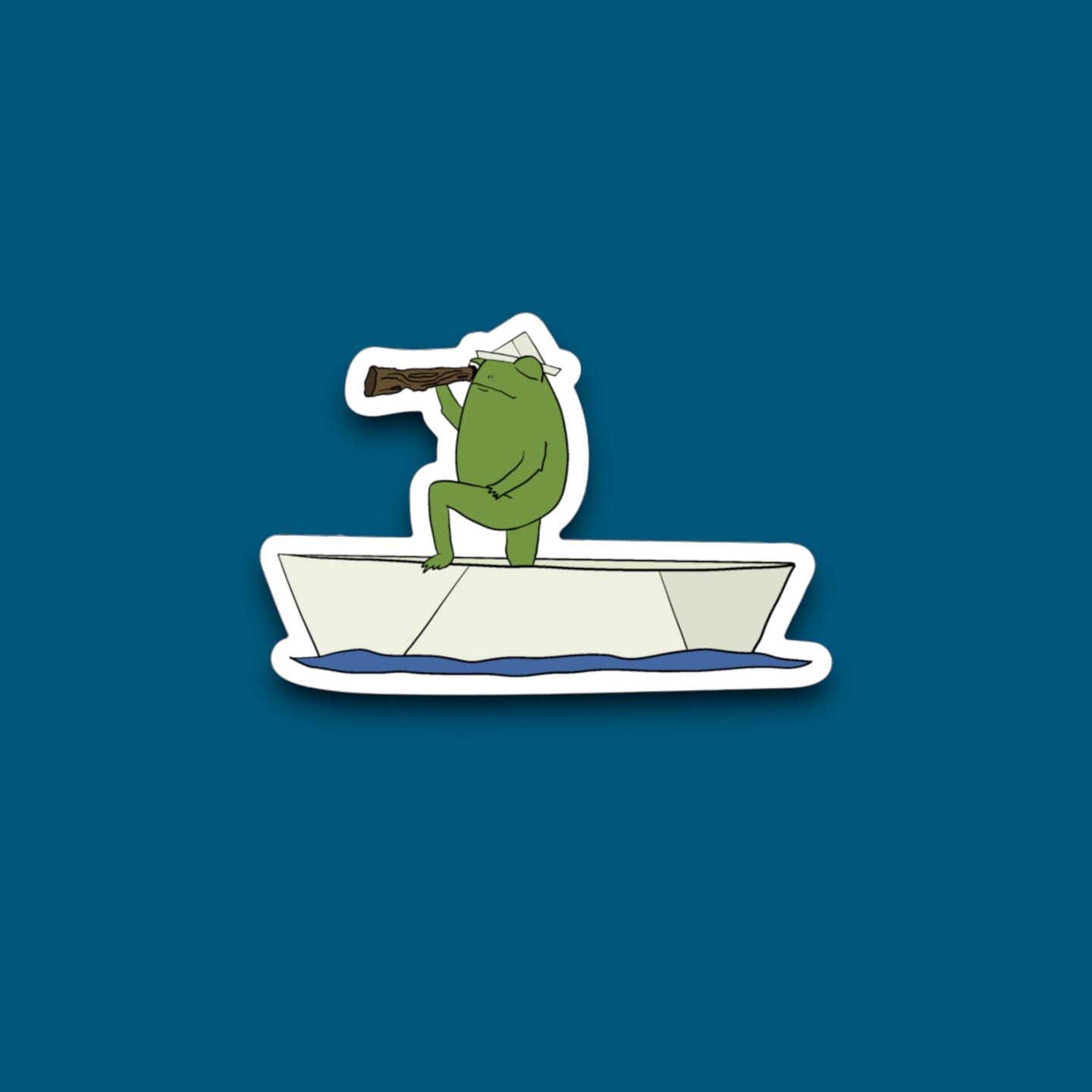 Land Ahoy Frog Sticker (M22)