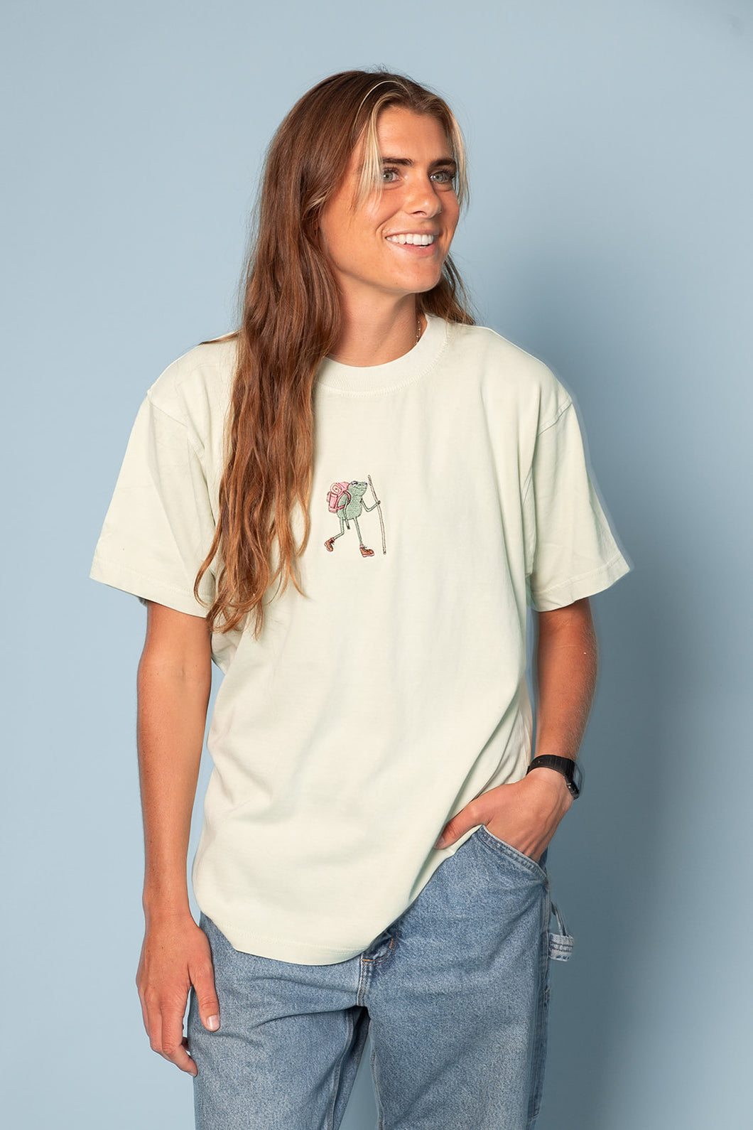 Hikin’ Frog Tee - Pistachio