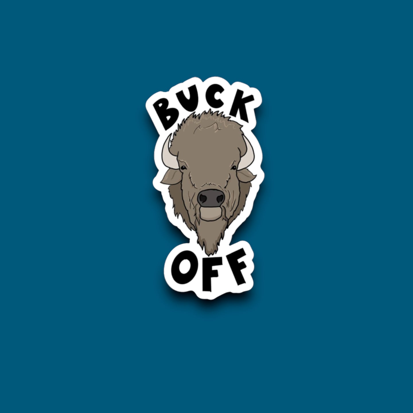 Buck Off Bison Sticker