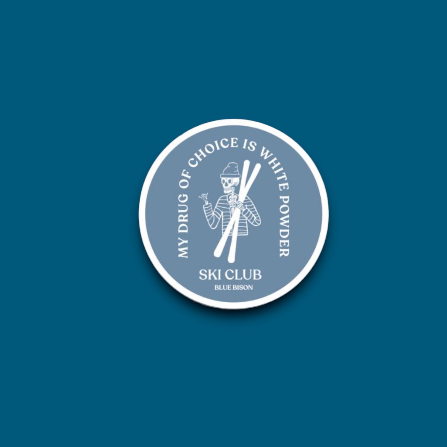 Ski Club Powder Blue Sticker (A7)