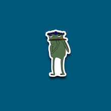 Load image into Gallery viewer, Frog Playin&#39; The Flute Sticker (O16)
