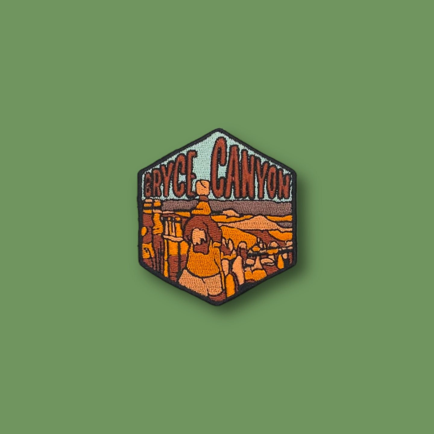 Bryce Canyon National Park, Utah- Embroidered Hexagon Patch
