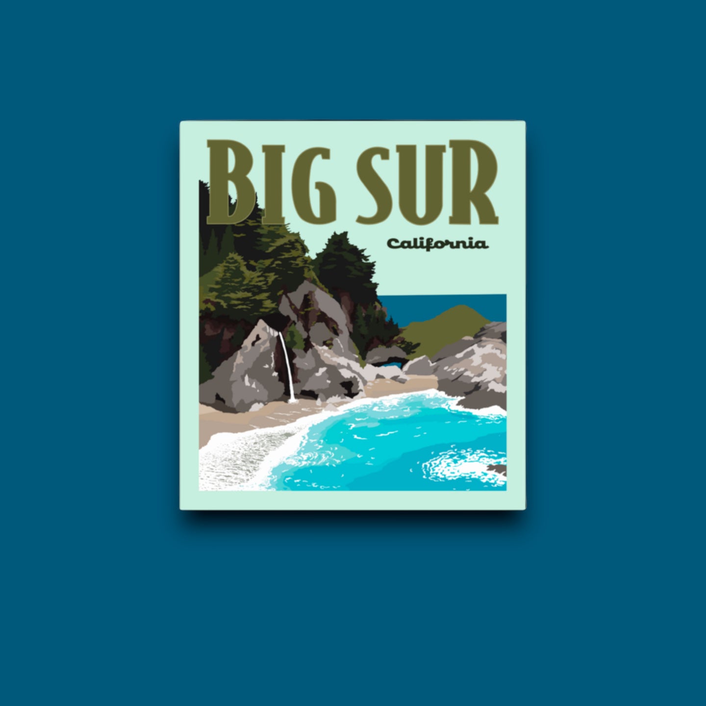 Big Sur California, Poster Sticker