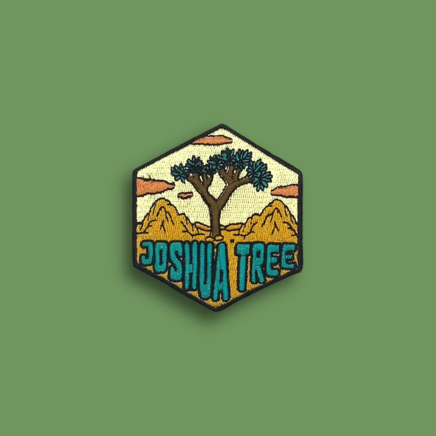 Joshua Tree National Park, California- Embroidered Hexagon Patch