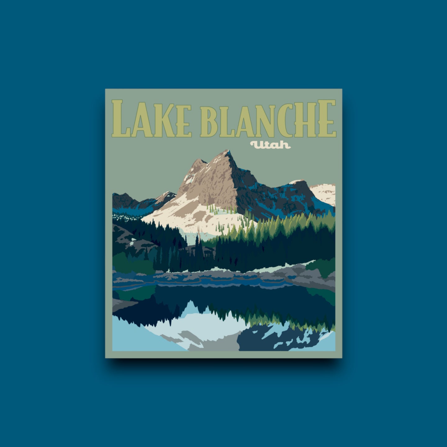 Lake Blanche Utah Poster Sticker