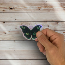 Load image into Gallery viewer, Deathly Blue Moon Butterfly Holographic Sticker (E14)
