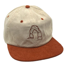 Load image into Gallery viewer, Arches Corduroy Hat, Cream/Rust
