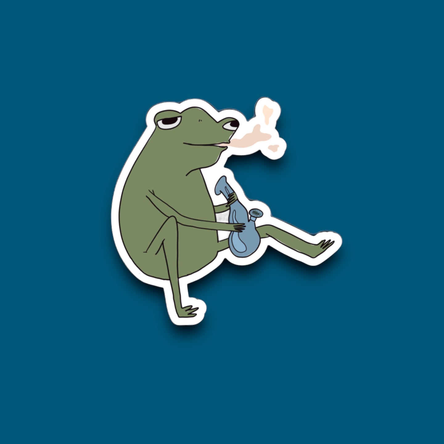 Hit The Bong Frog Sticker (L17)
