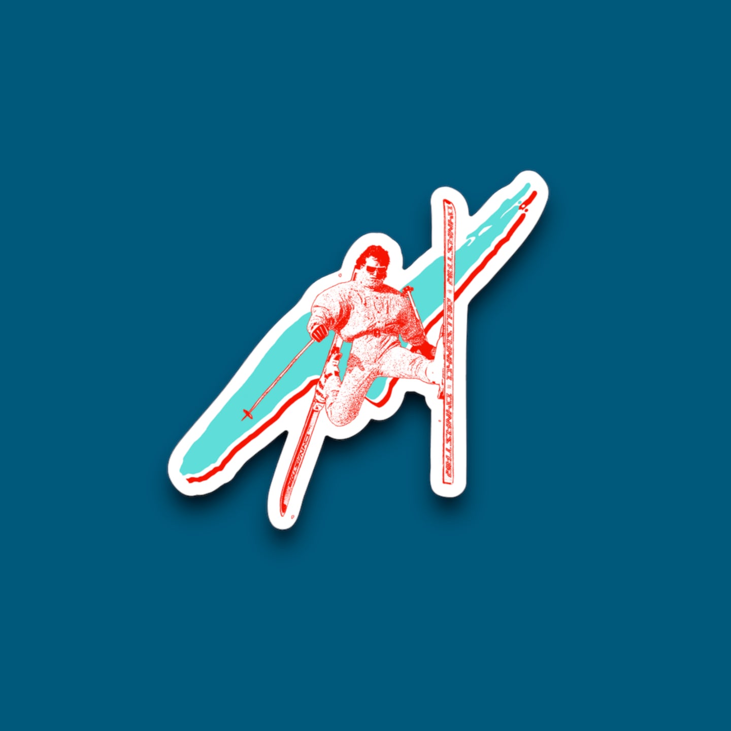 AcroSki Red Sticker