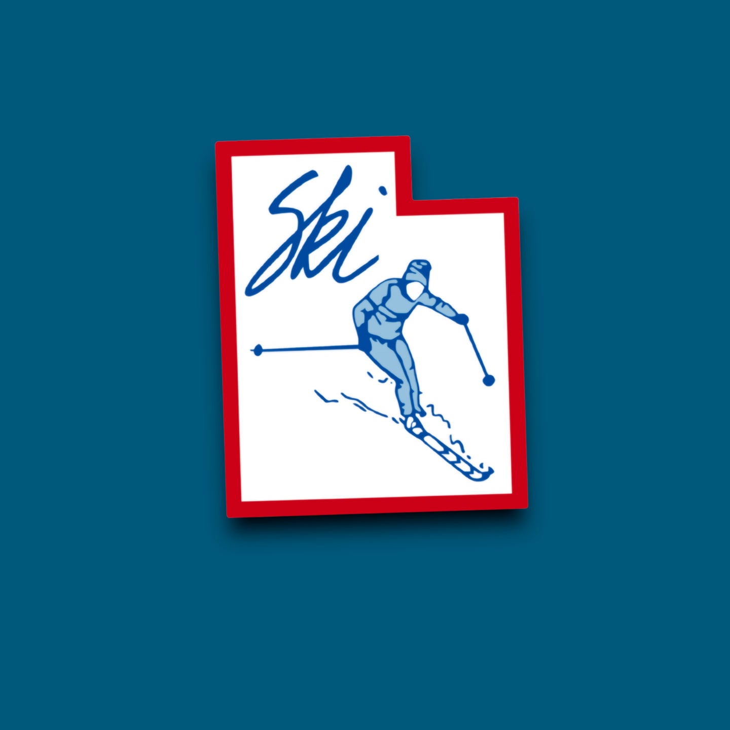 Utah State Skiing, Vinyl Sticker
