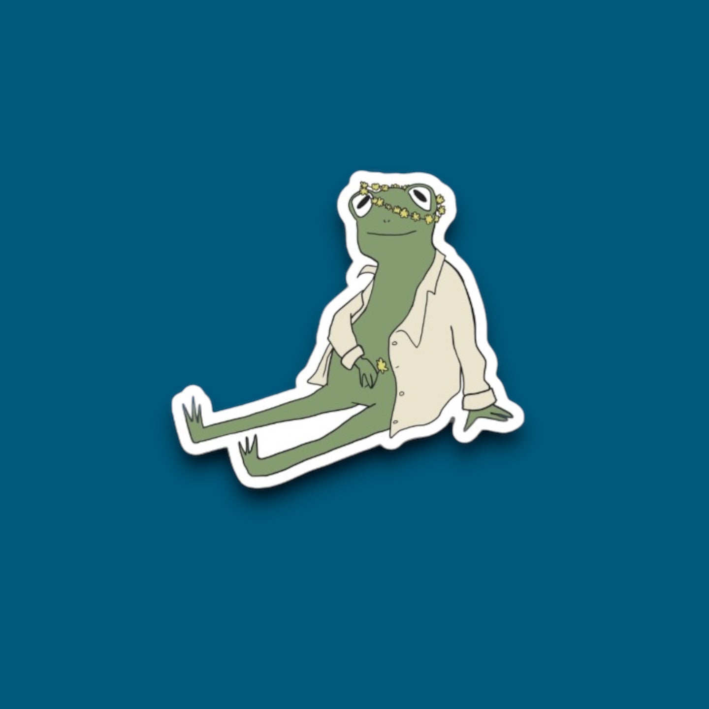 Tripping Frog Sticker