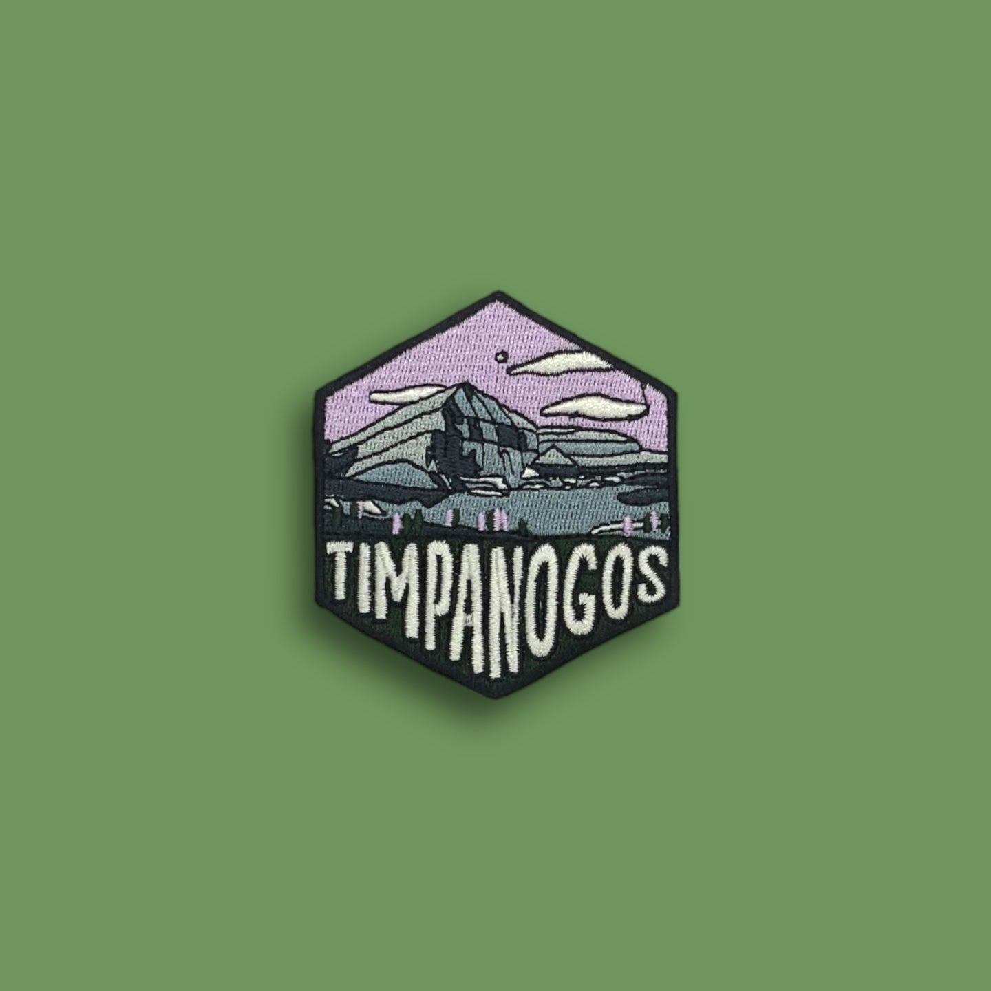 Mount Timpanogos, Utah- Embroidered Hexagon Patch