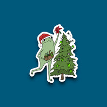 Load image into Gallery viewer, Frog Decorating Christmas Tree Sticker
