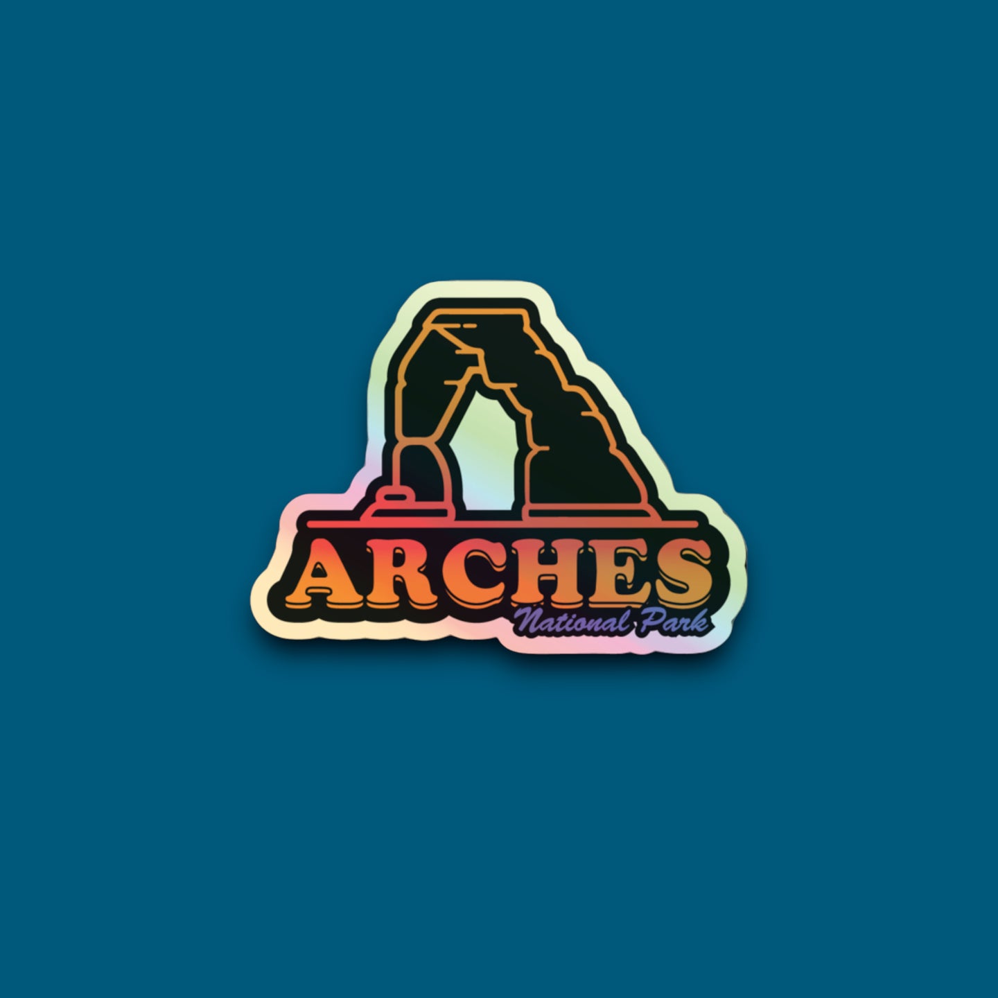 Utah Arches National Park holographic Sticker
