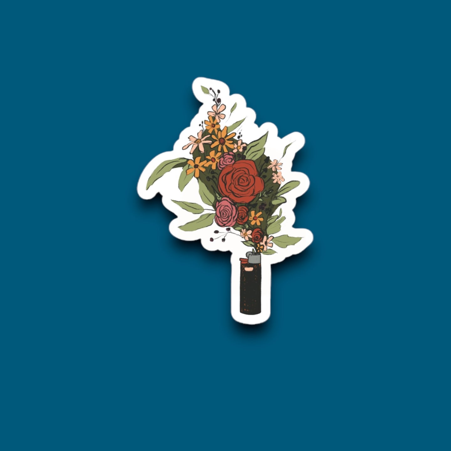 Freshly Lit flower arrangement Sticker (H15)