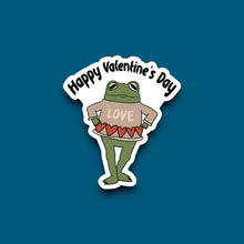 Load image into Gallery viewer, Happy Valentines Day Frog Sticker
