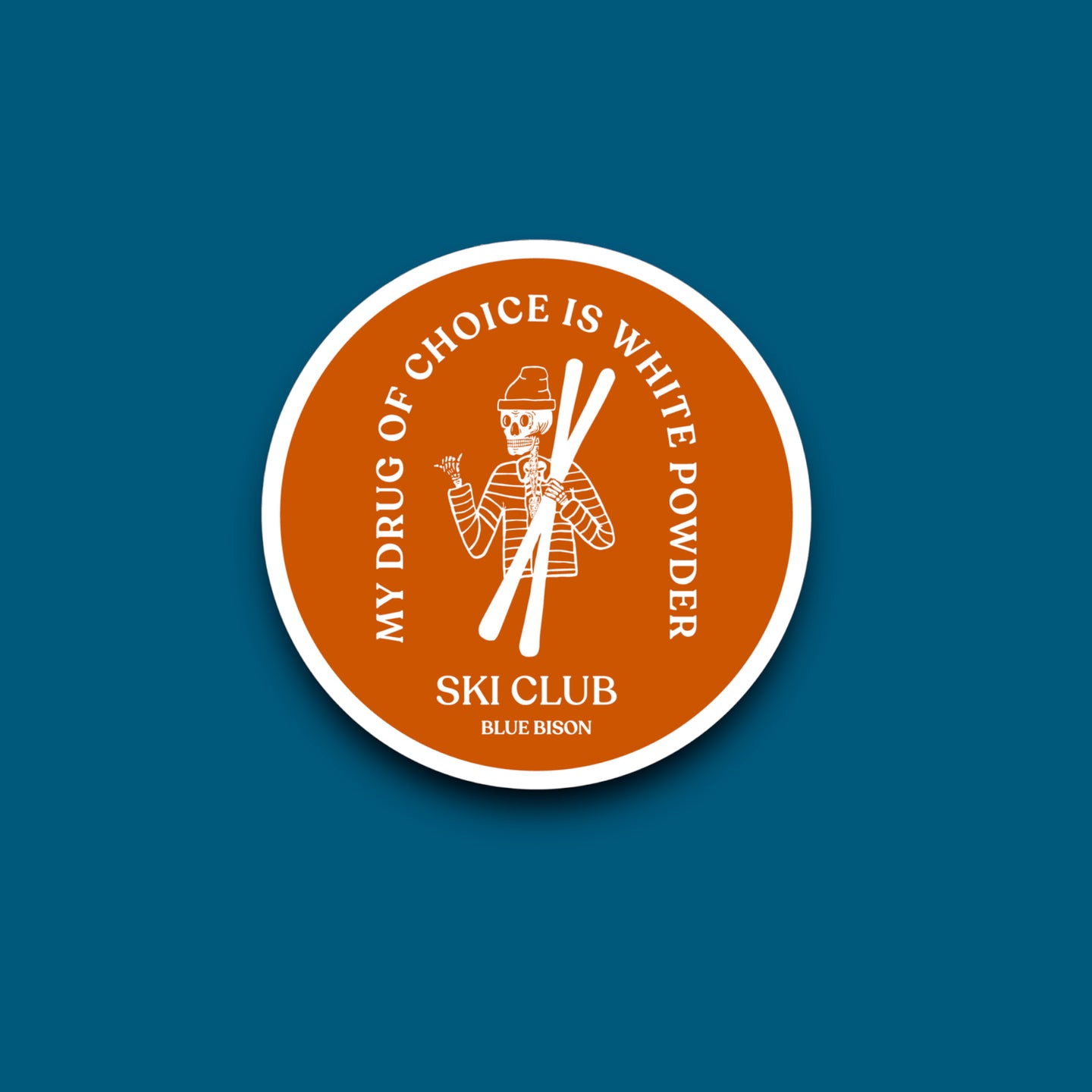Ski Club Rust Sticker (A11)