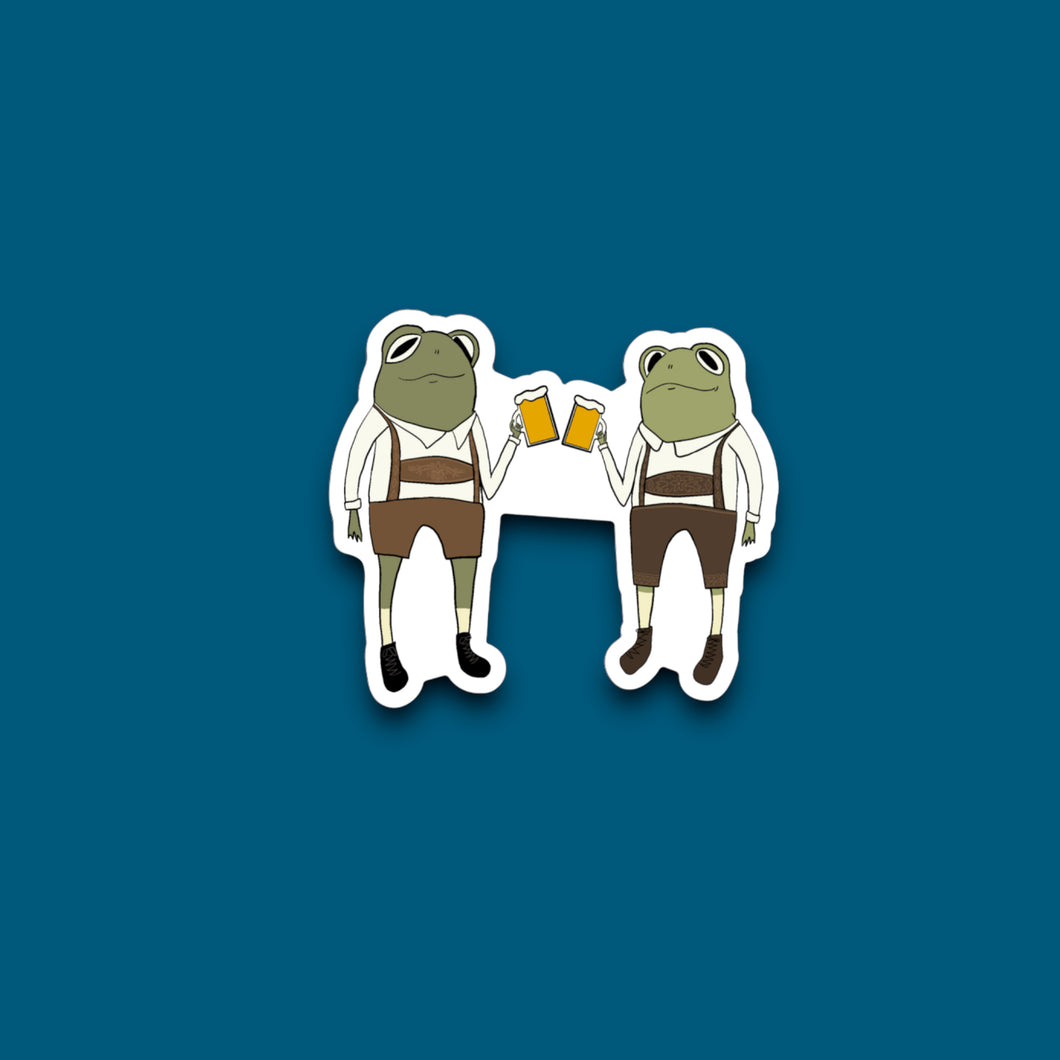 Oktoberfest Frog Sticker