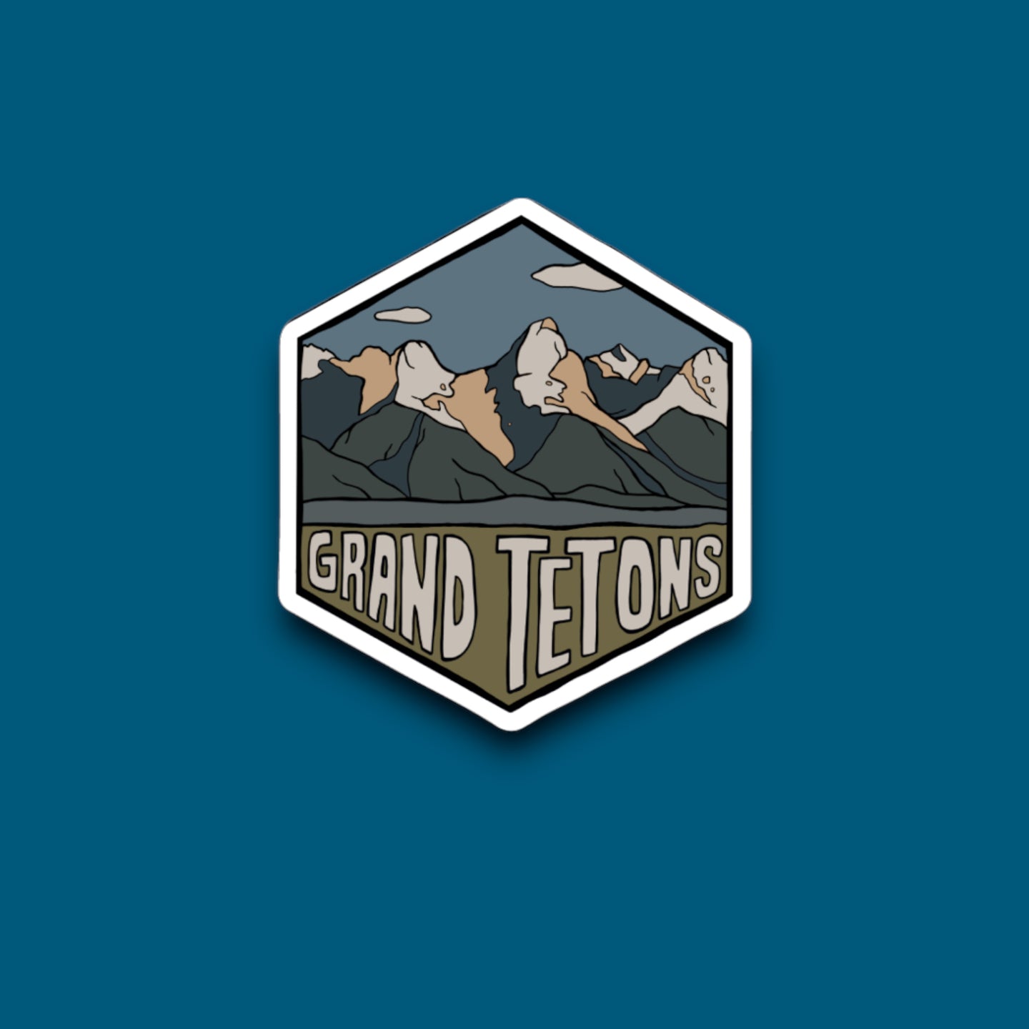 Honeycomb Grand Tetons Sticker