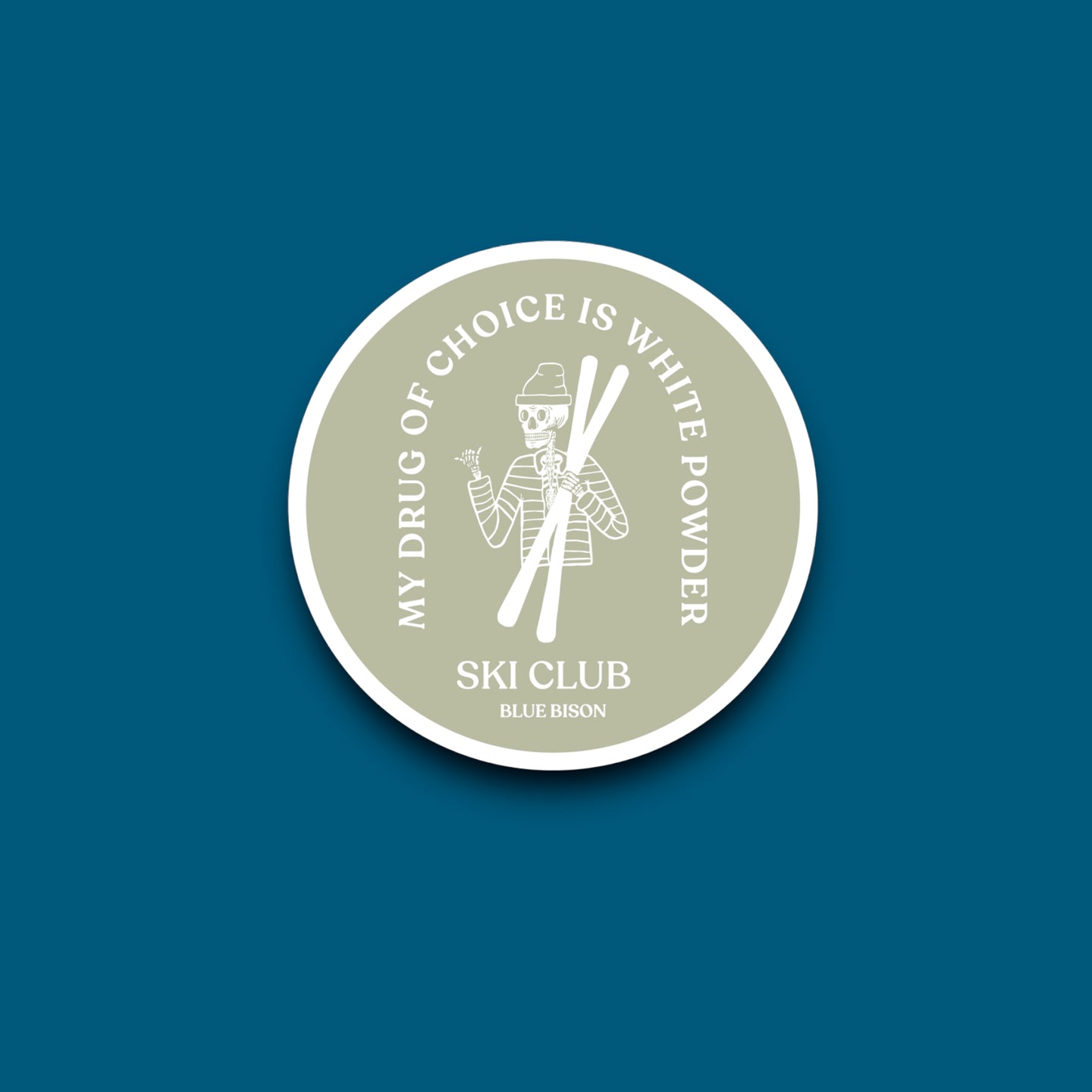 Ski Club Sage Sticker (A9)