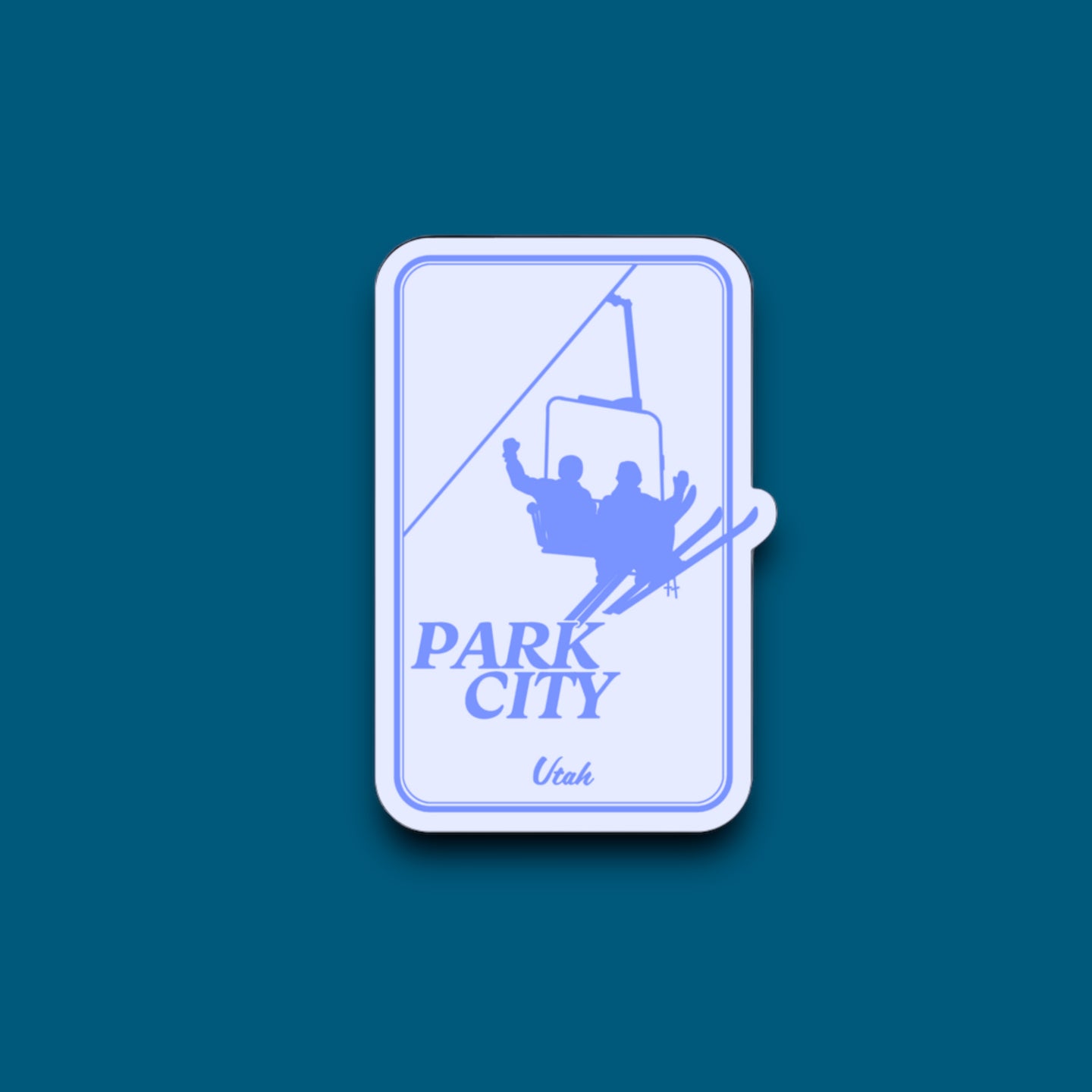 Ski Park City Purple Sticker (B6)