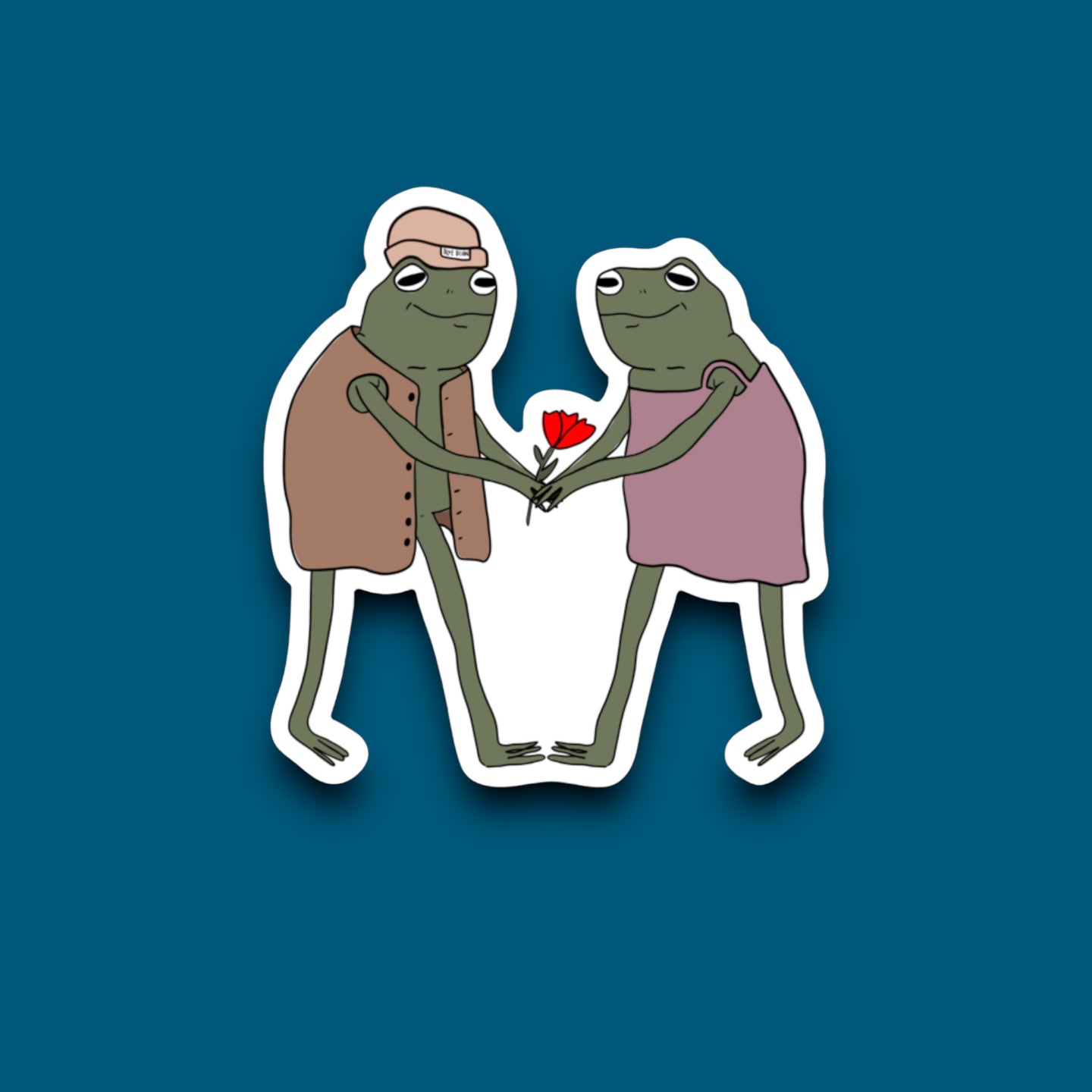 Frogs In Love Sticker (O14)