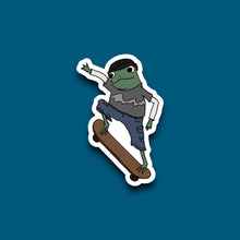 Load image into Gallery viewer, Skateboarding Dude Frog Sticker (K3)
