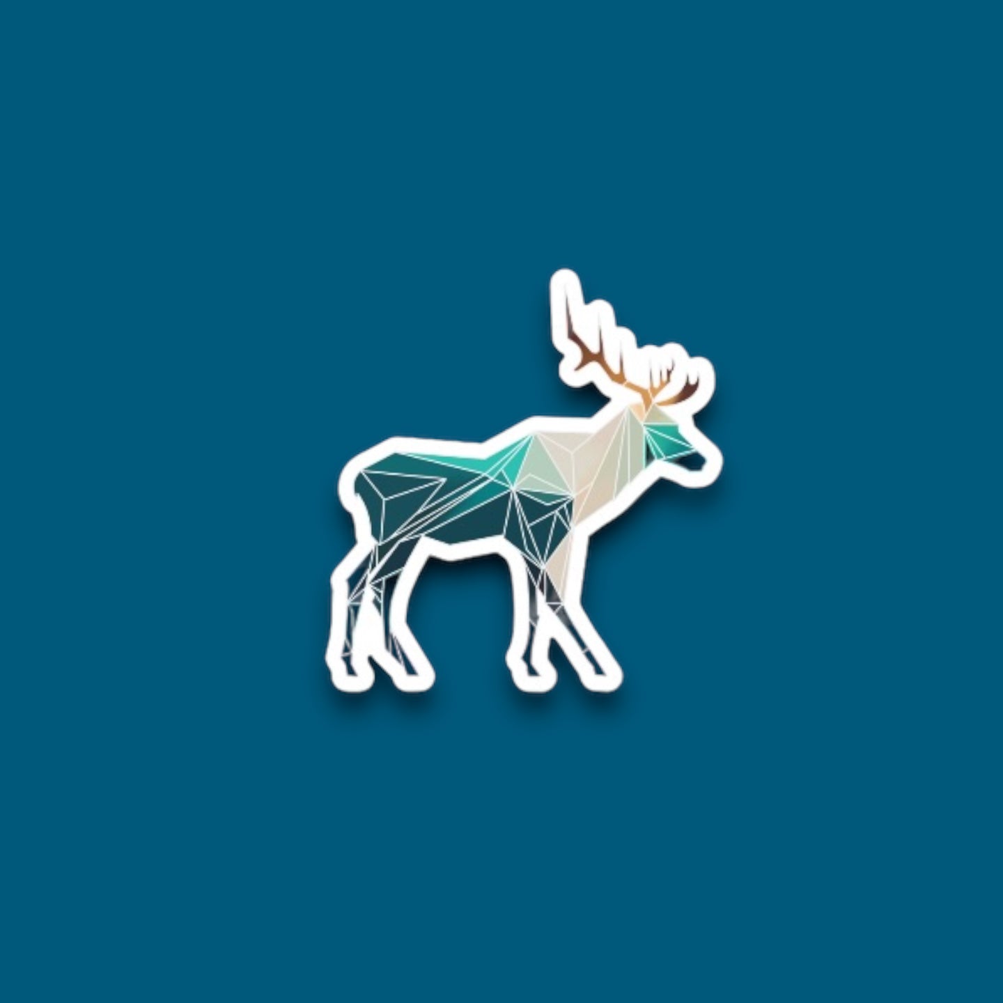 Geometric Elk Sticker