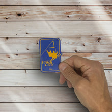 Load image into Gallery viewer, Ski Park City Blue/Yellow Sticker (B3)
