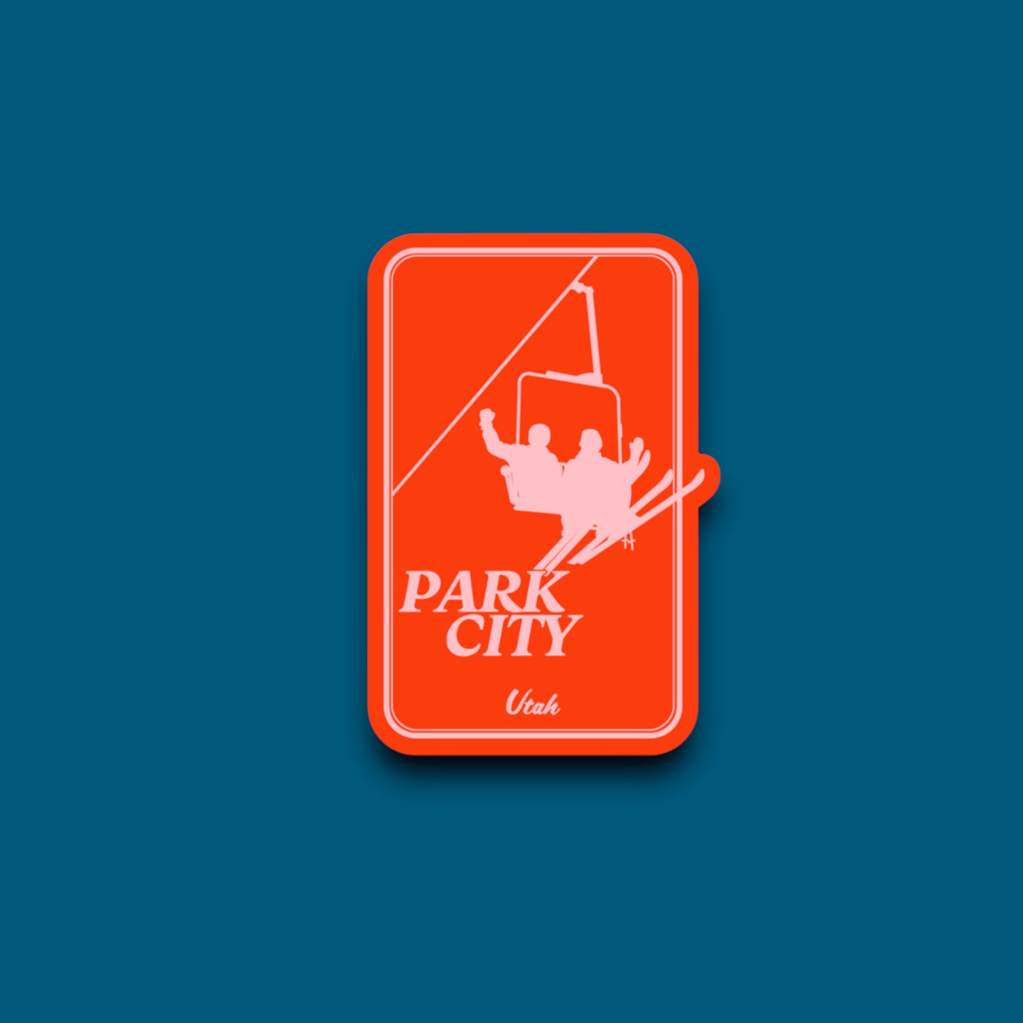 Ski Park City Red Sticker (B4)
