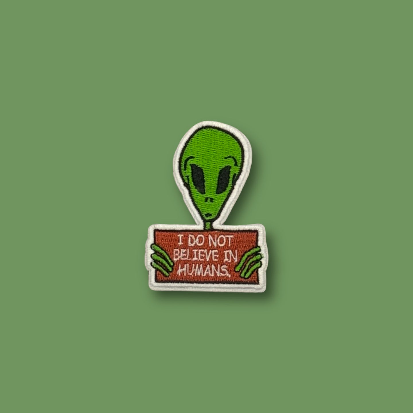 Alien With A Sign Patch