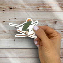 Load image into Gallery viewer, Skier Frog Sticker (P17)

