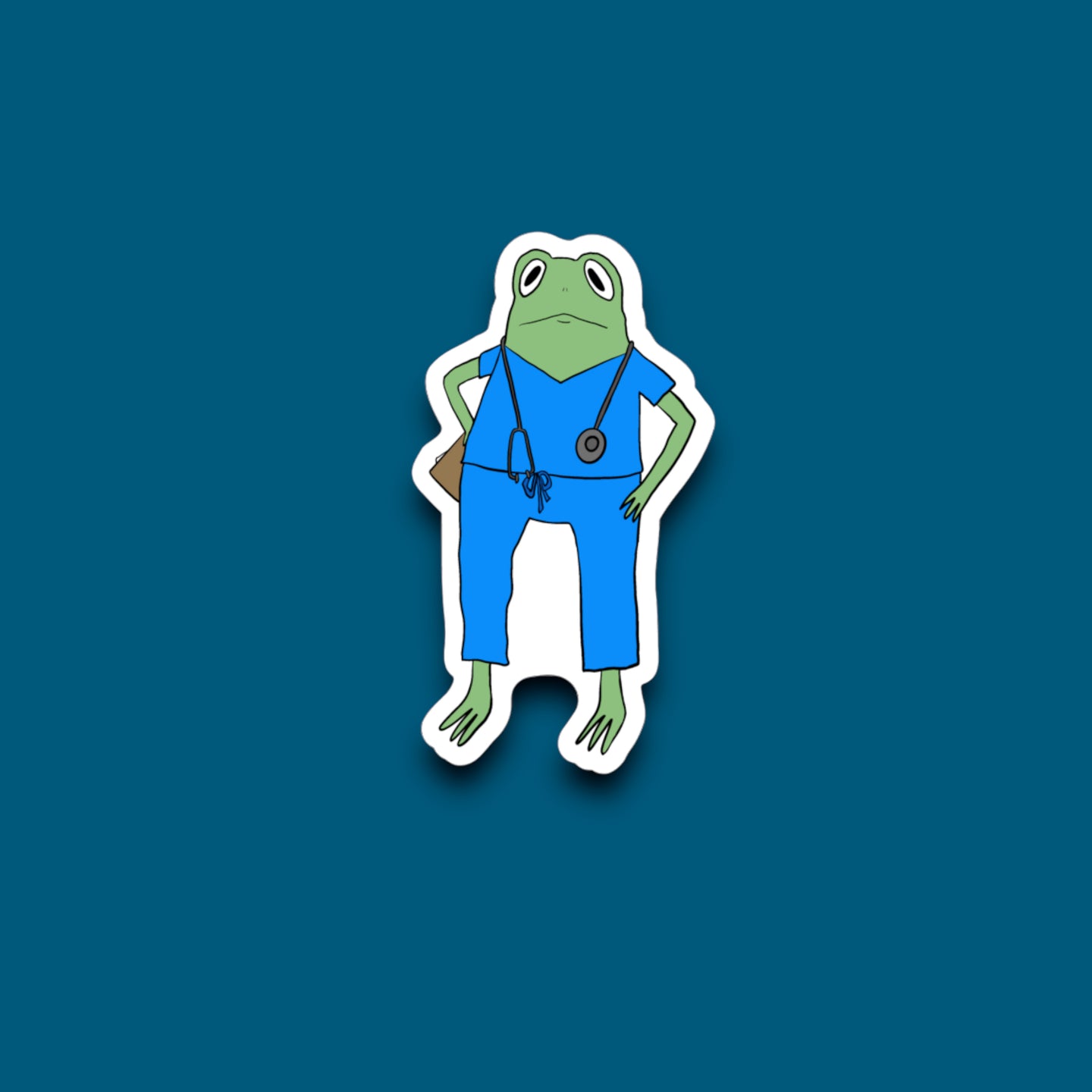 Nurse Frog Sticker