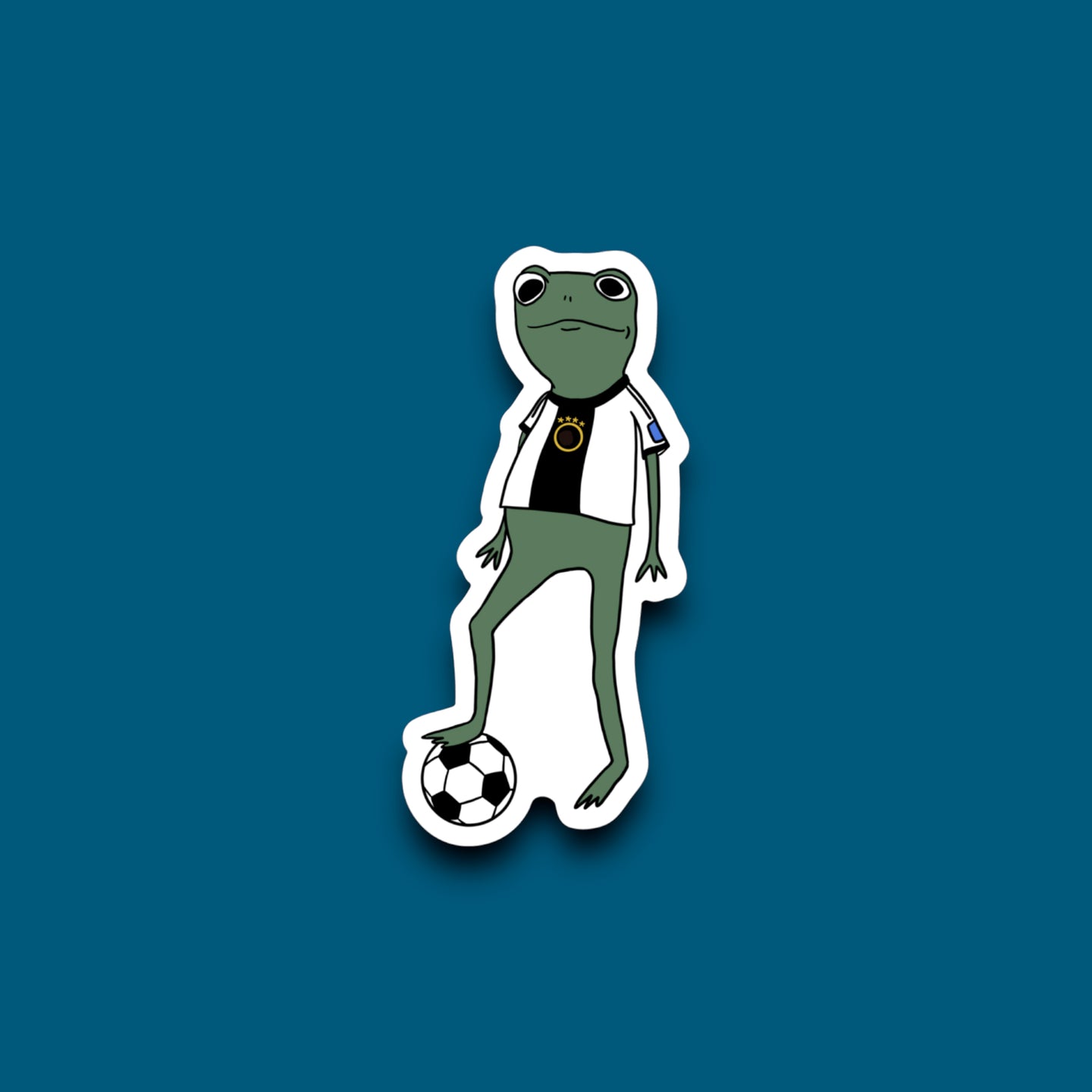 Soccer Frog Sticker (J2)