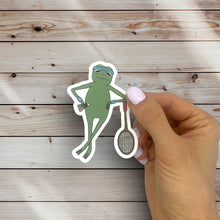 Load image into Gallery viewer, Badminton Frog Sticker (P15)
