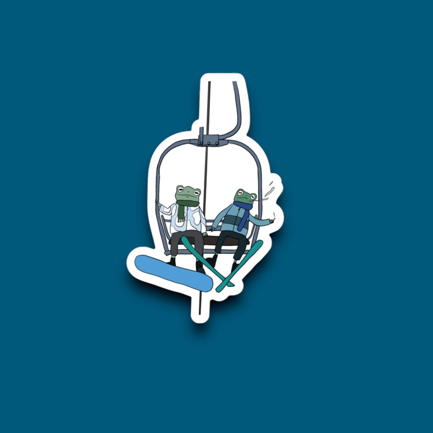 Chairlift Frogs Sticker (P22)