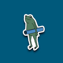 Load image into Gallery viewer, Frog Holding His Yoga Mat Sticker
