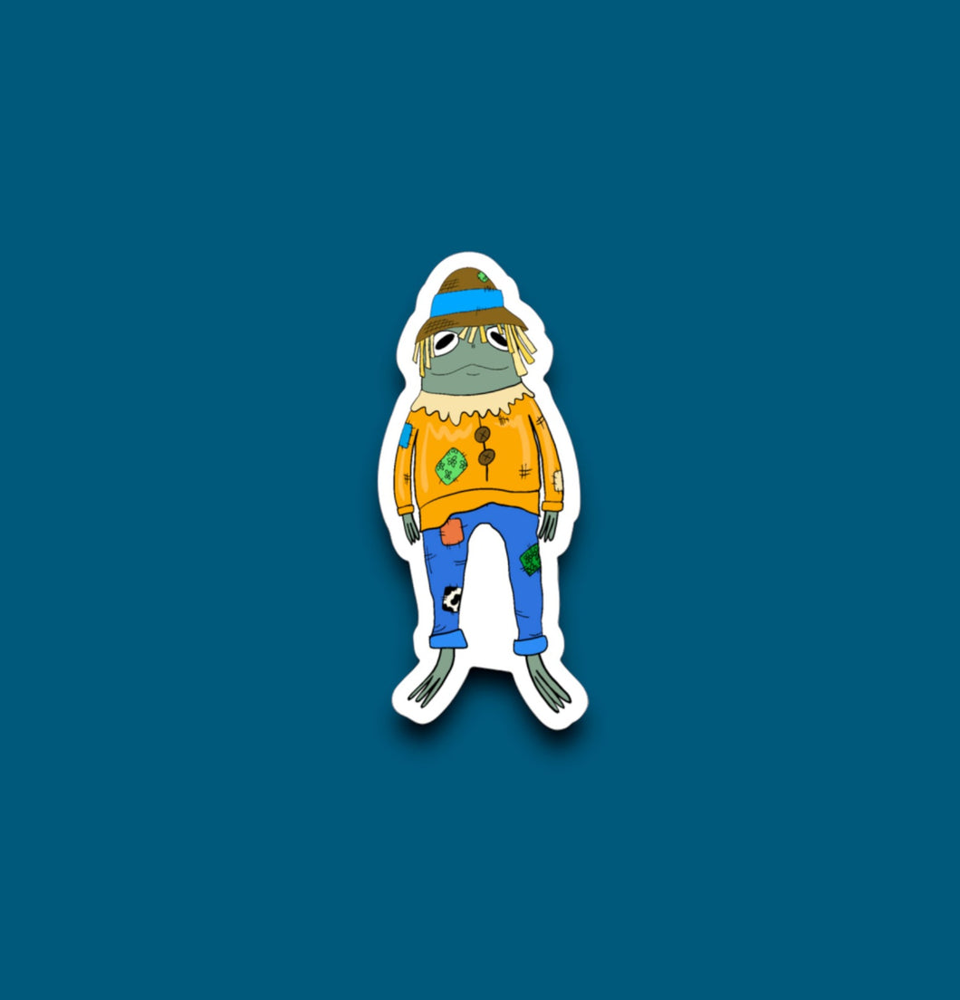 Scarecrow Frog Sticker