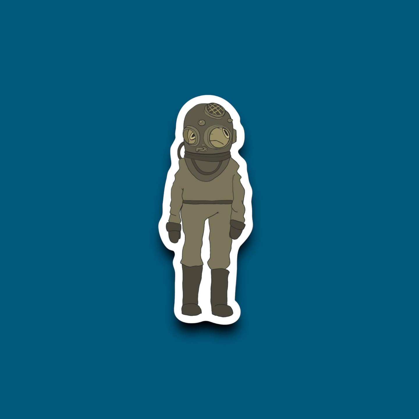 Frog In Scuba Diver Suit Sticker (J10)