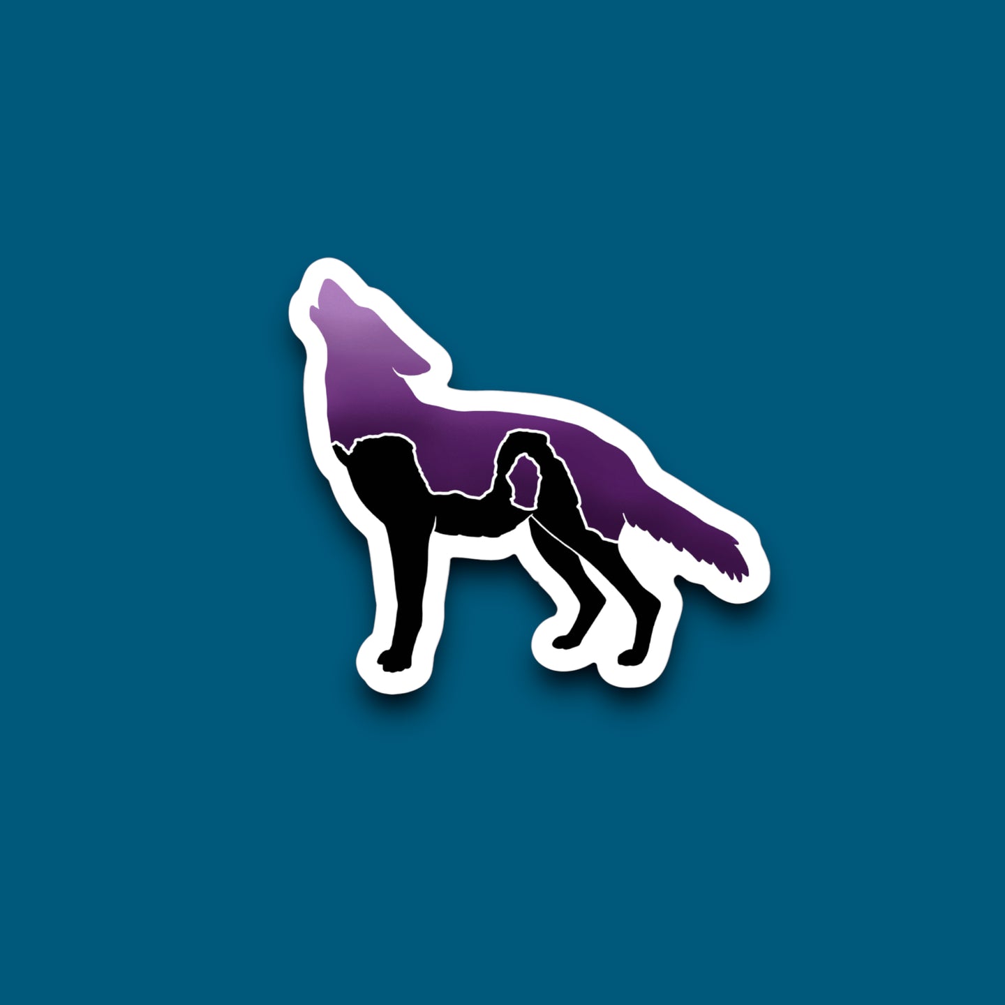 Howling Coyote in Arches National Park Sticker (M5)