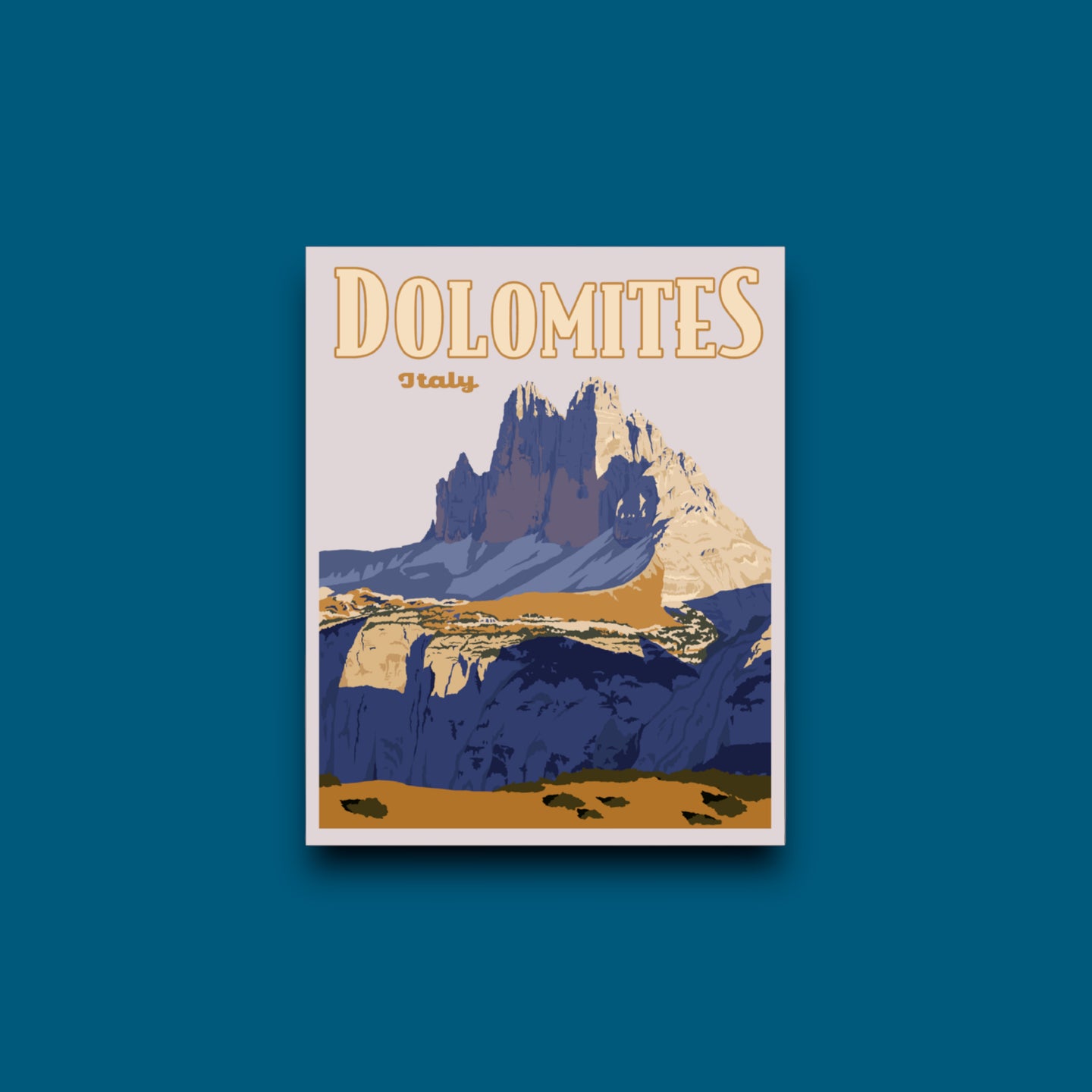 Dolomites Italy Poster Sticker (C17)