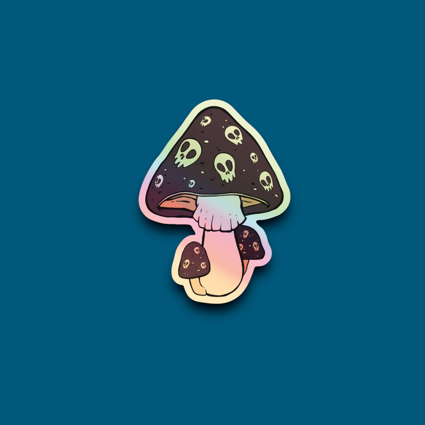 Holographic Deathly Shrooms Sticker
