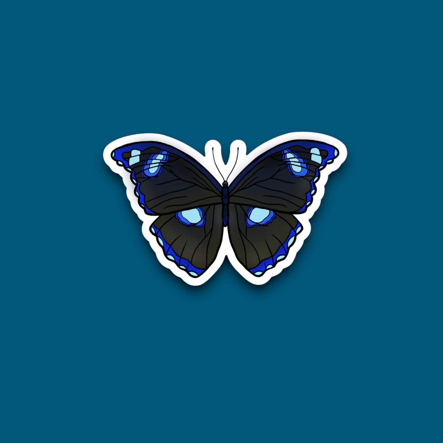 Blue Moon Butterfly Sticker (E12)