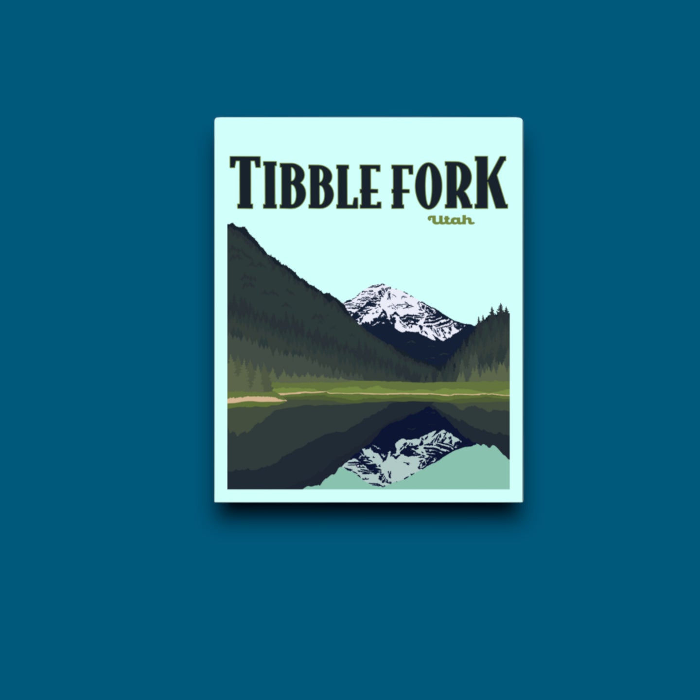 Tibble Fork Utah, Poster Sticker