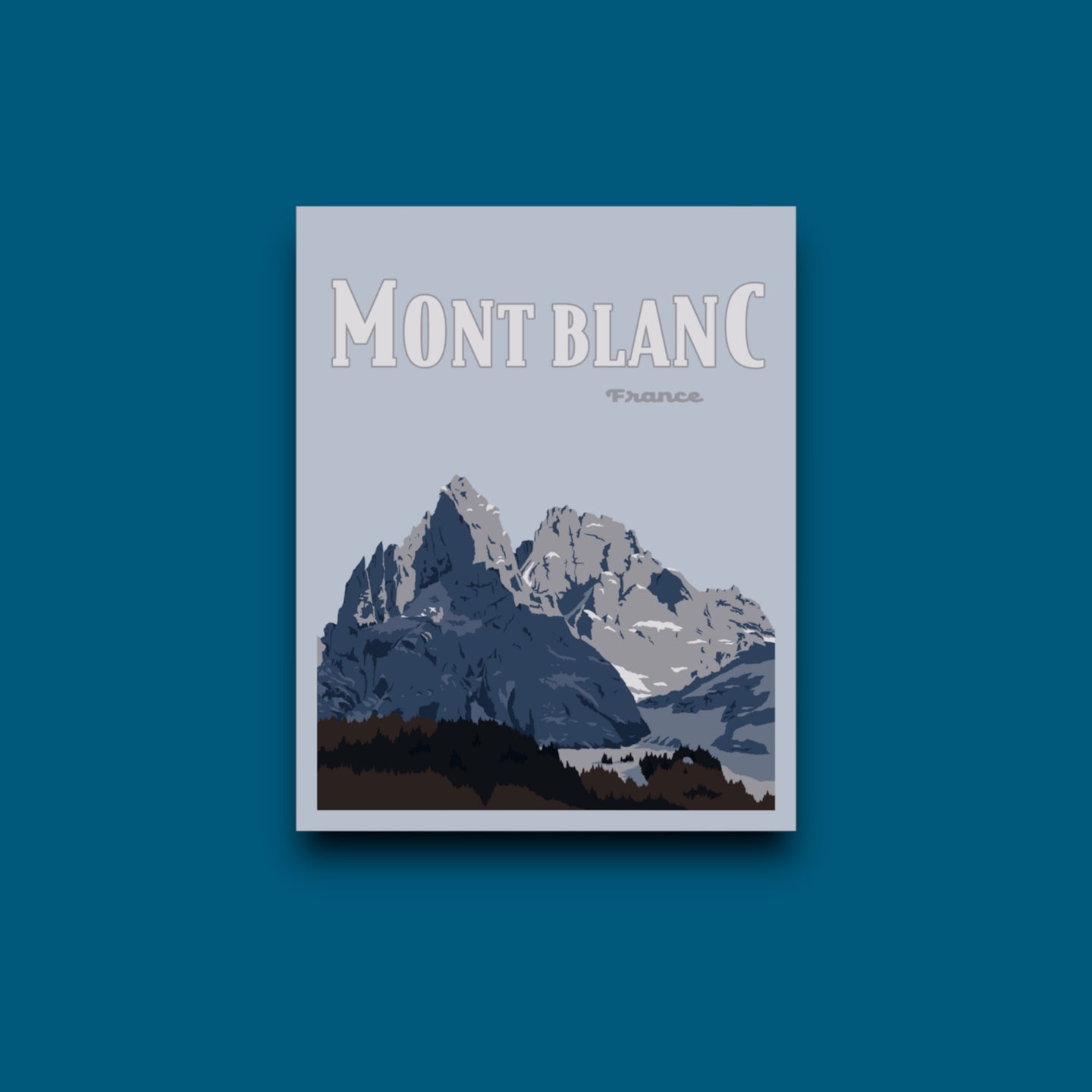 Mont Blanc, France- Poster Sticker