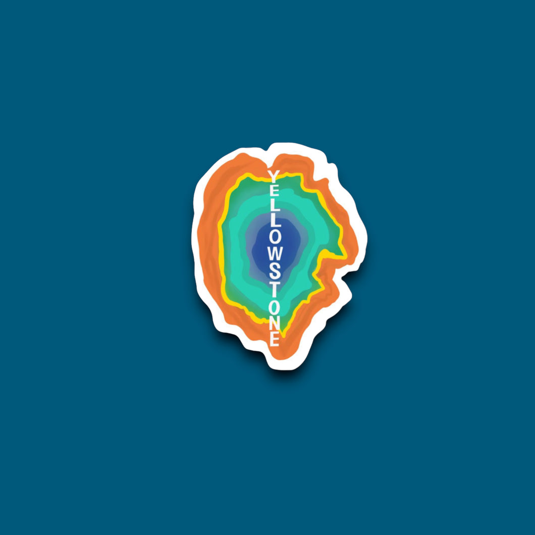 Aerial Grand Prismatic, Yellowstone Sticker