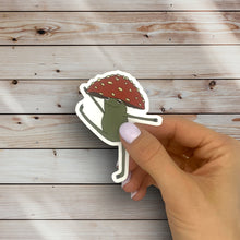 Load image into Gallery viewer, Dancing Frog With Mushroom Hat Sticker (L12)
